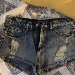Forever 21 acid wash cutoffs